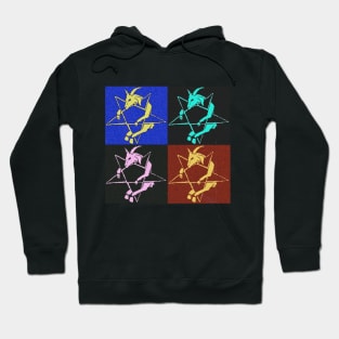 baphomet goat symbol colorfl design Hoodie